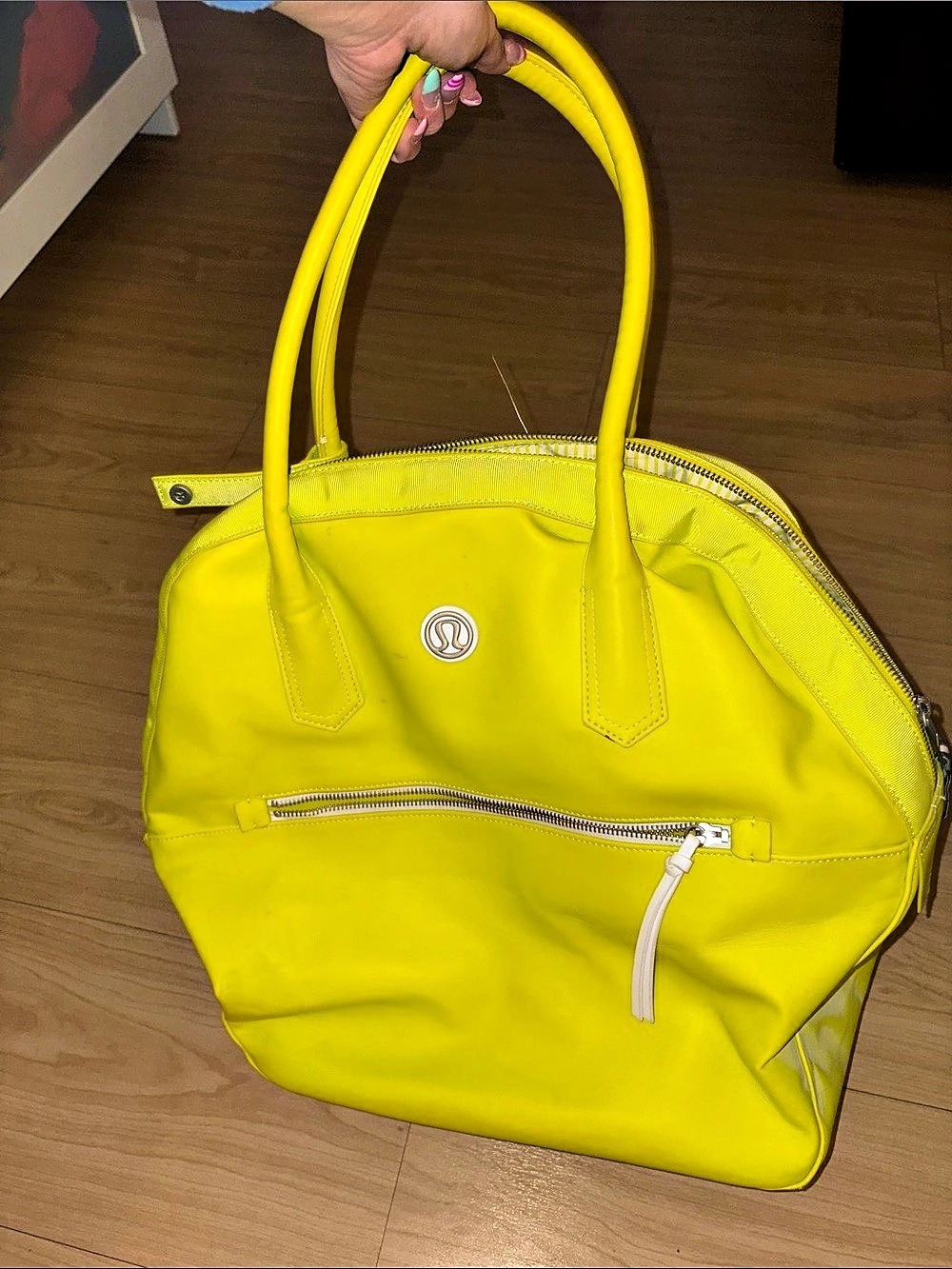lululemon Yellow green Tote Bag